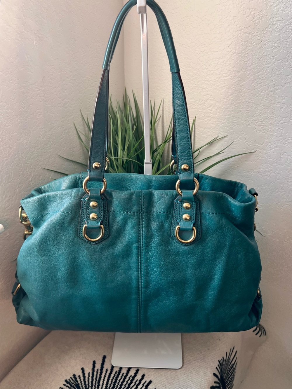 COACH Ashley Leather Caryall Satchel E1176-F15518 - Picture 8 of 13